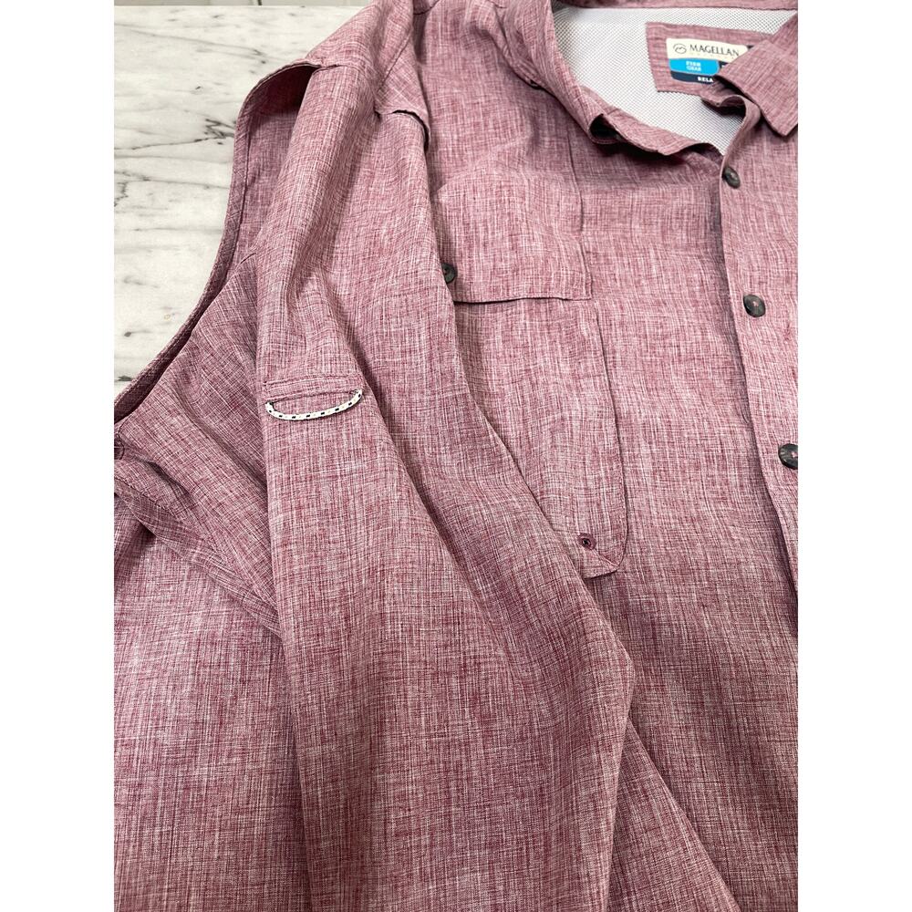 Magellan Outdoors Fishing Shirt 3XL Mens Long Sleeve Button Up Moisture Wicking - Picture 10 of 11